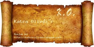 Katra Olivér névjegykártya